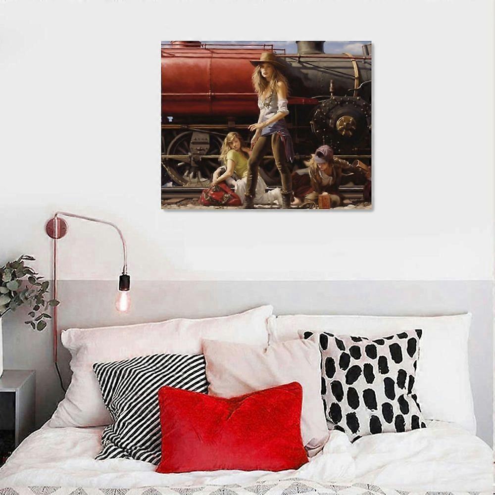 Last Train for the Coast  Canvas Wall Art-kafeiaaa608