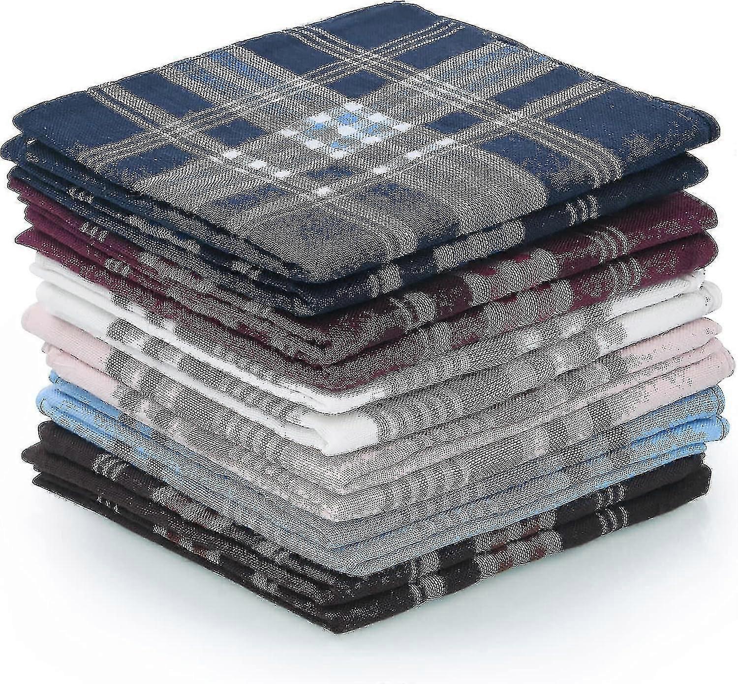 مناديل رجالية ، 12 عبوة هانكيز للرجال ، مناديل رجالية فاخرة قطن أبيض بوك