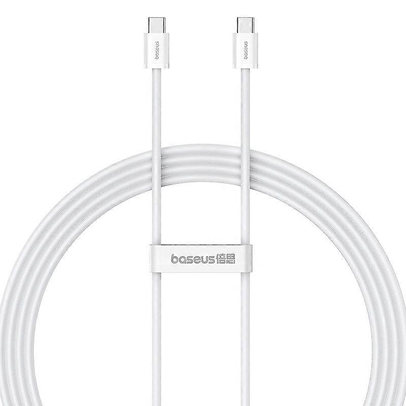 Cable de datos Baseus Superior USB-C a USB-C de 2 m, 30 W, blanco