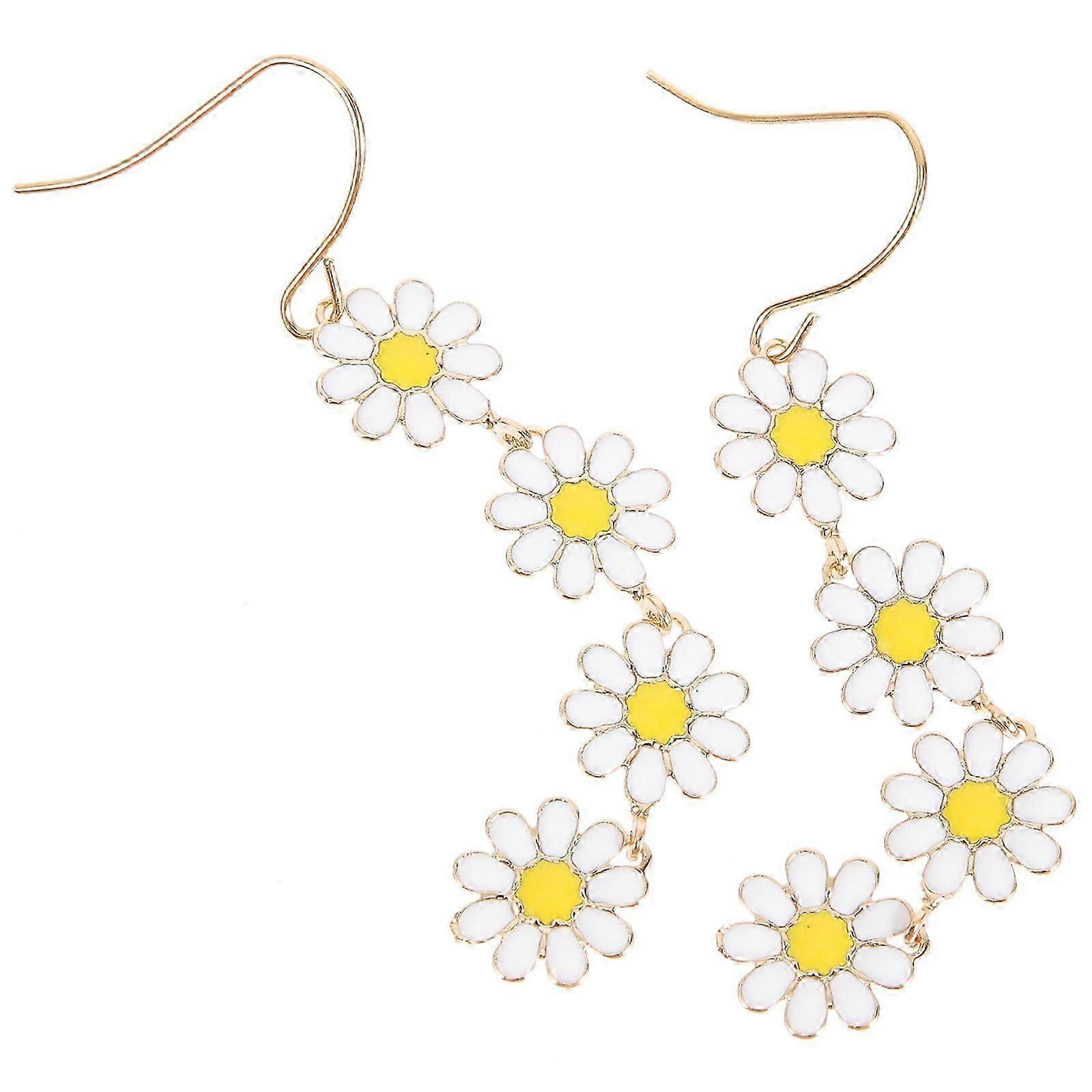 Daisy Alloy Drop Earrings for Women's