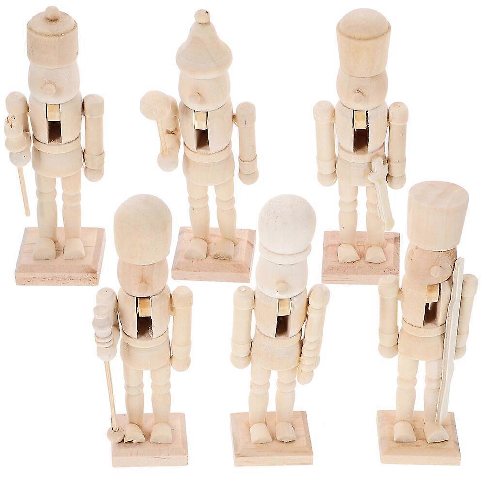 6 Pcs Nutcracker Ornament Miniature Nutcrackers Christmas Ornaments