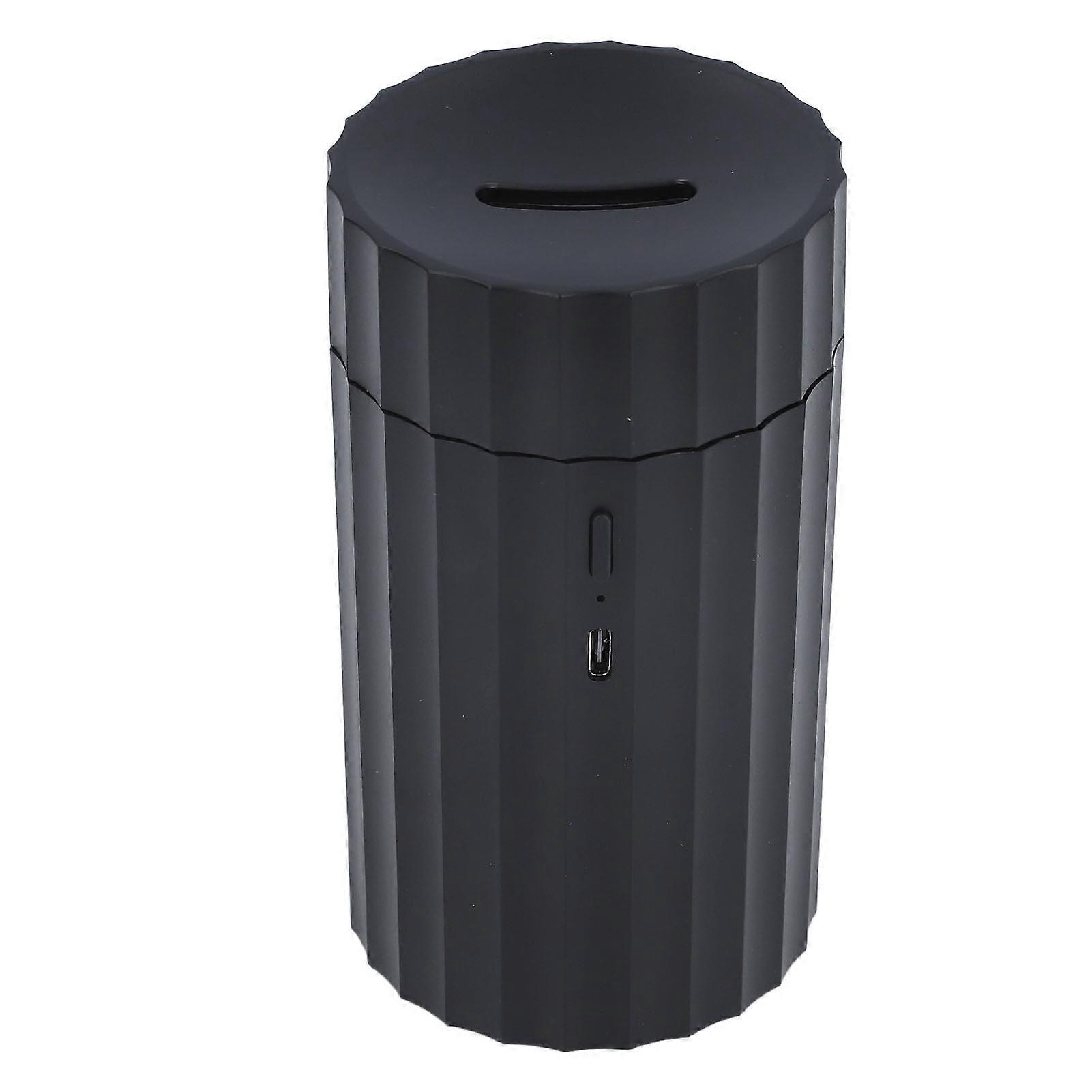 100ml Flame Diffuser Humidifier USB Powered 7 Colors LED Light Multifunction Flame Air Aroma Essential Oil Diffuser for Car Home Black 