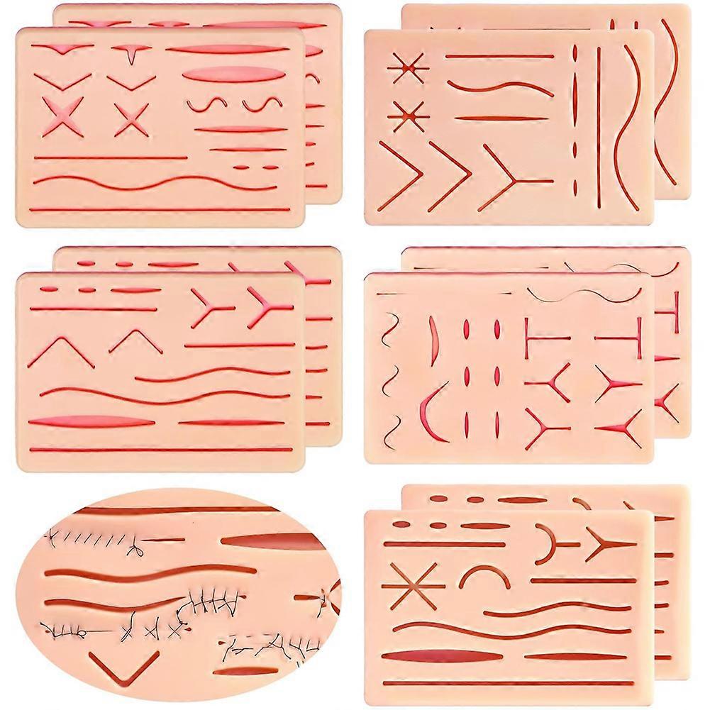 10 Pcs Suture Practice Pads 3 Layer Suture Pad Kit with Wounds Hard to Rip Tear or Break for Nurses Training Practic