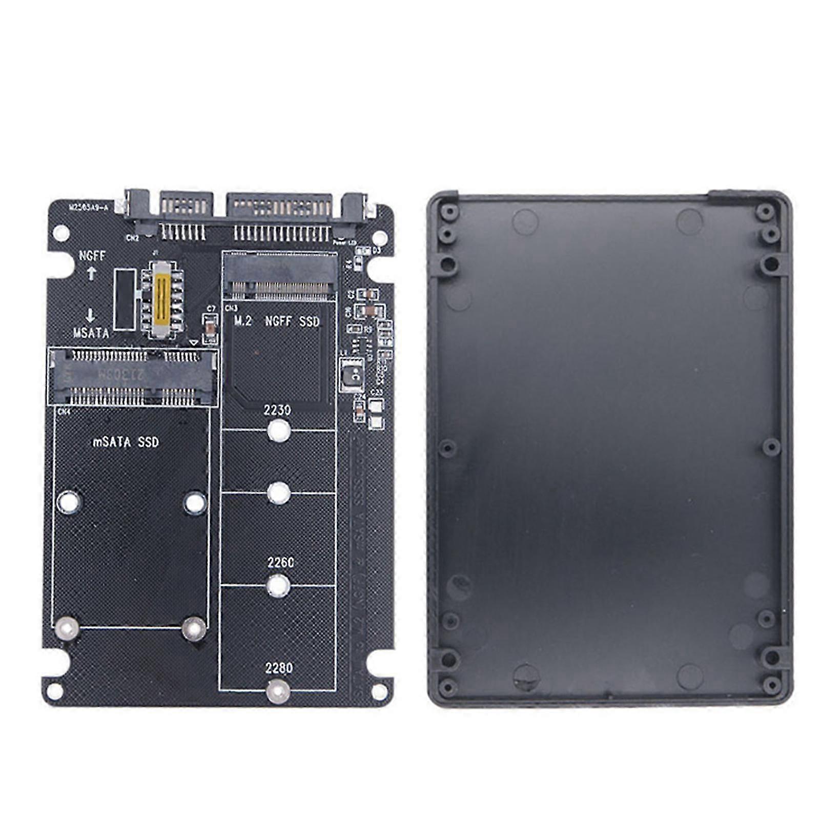 M.2 NGFF And MSATA To SATA3 Adapter, Double Slot SSD Interfaces With Selective Access Switching Myi