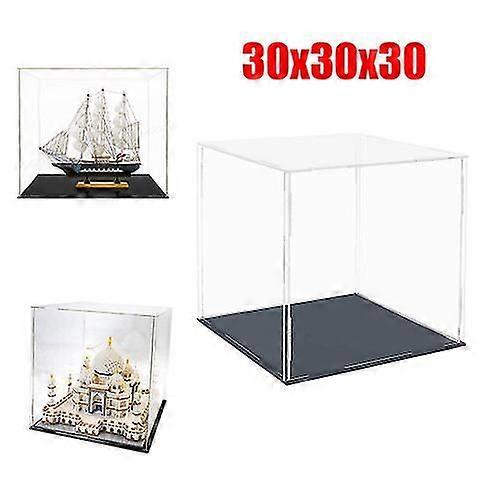 Large Acrylic Display Case, Non Adhesive Dustproof Box Perspex Clear Collectibles Box
