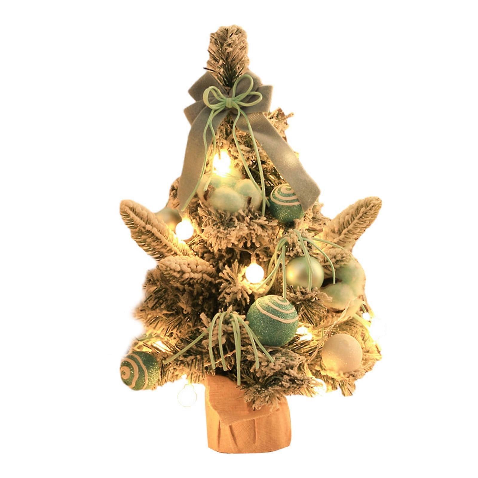 Christmas Decorations Xmas Desktop Decoration Tree Set Tabletop Christmas Tree with Lighting Effects 11.81"