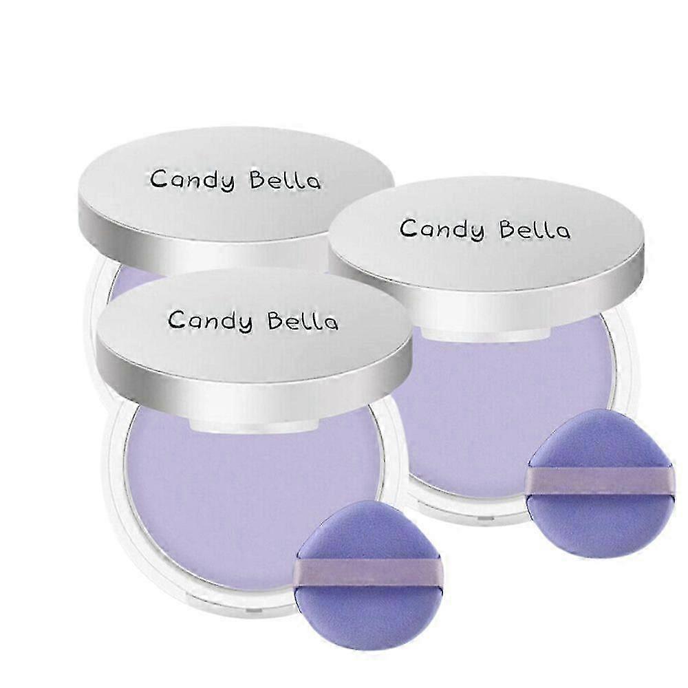 1-3 قطع مسحوق مكياج الخزامى مسحوق لافندر غير لامع مسحوق غير لامع التحكم في الزيت 2024 جديد