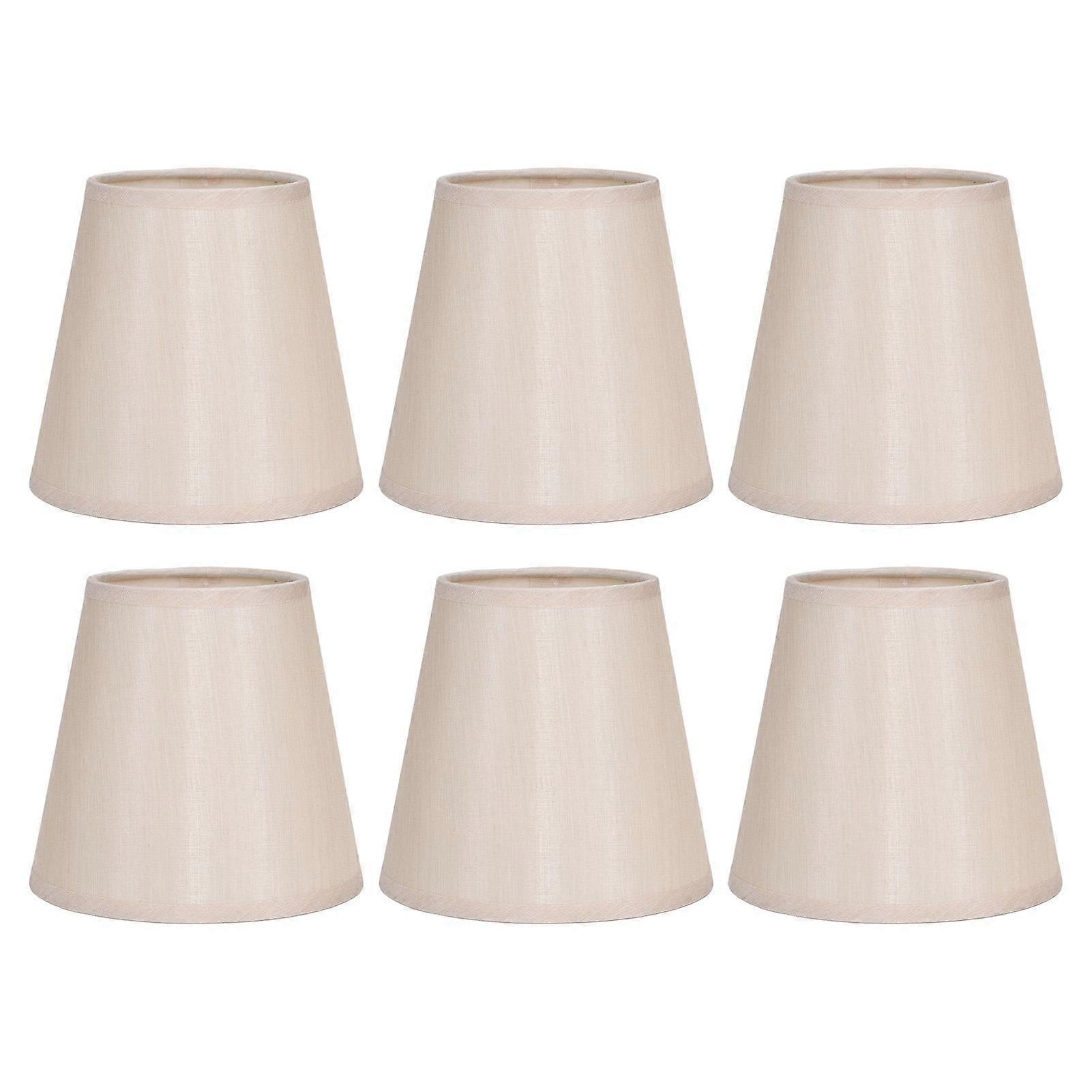 6PCS Simple Cloth Lampshade Modern Fabric Lampshade for E14 Table Chandelier Wall Lamp