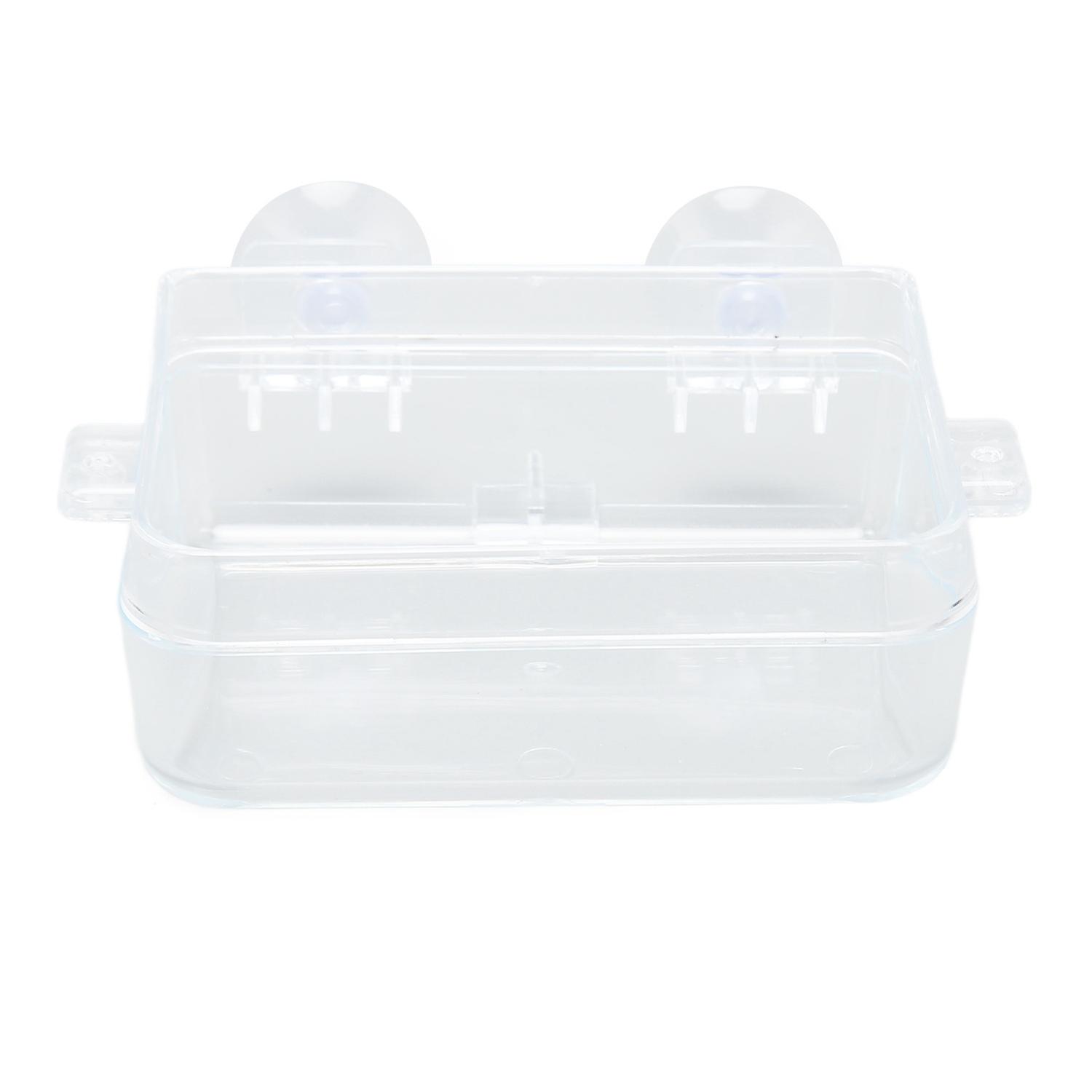 Reptile Feeder Cup Prevent Escape Transparent Reptile Feeding Dish with Suction Cup for Lizard Gecko