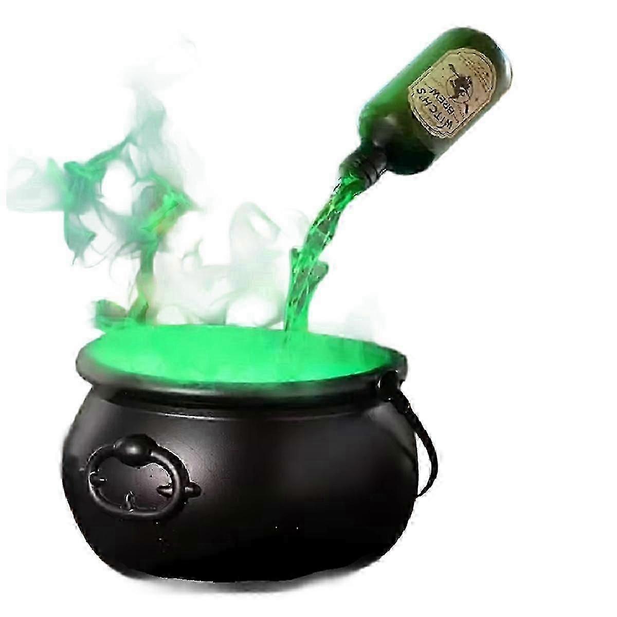 Halloween Decorations Indoor - Cauldron Halloween Decor with Magic Floating Potion Bottles and Diffu