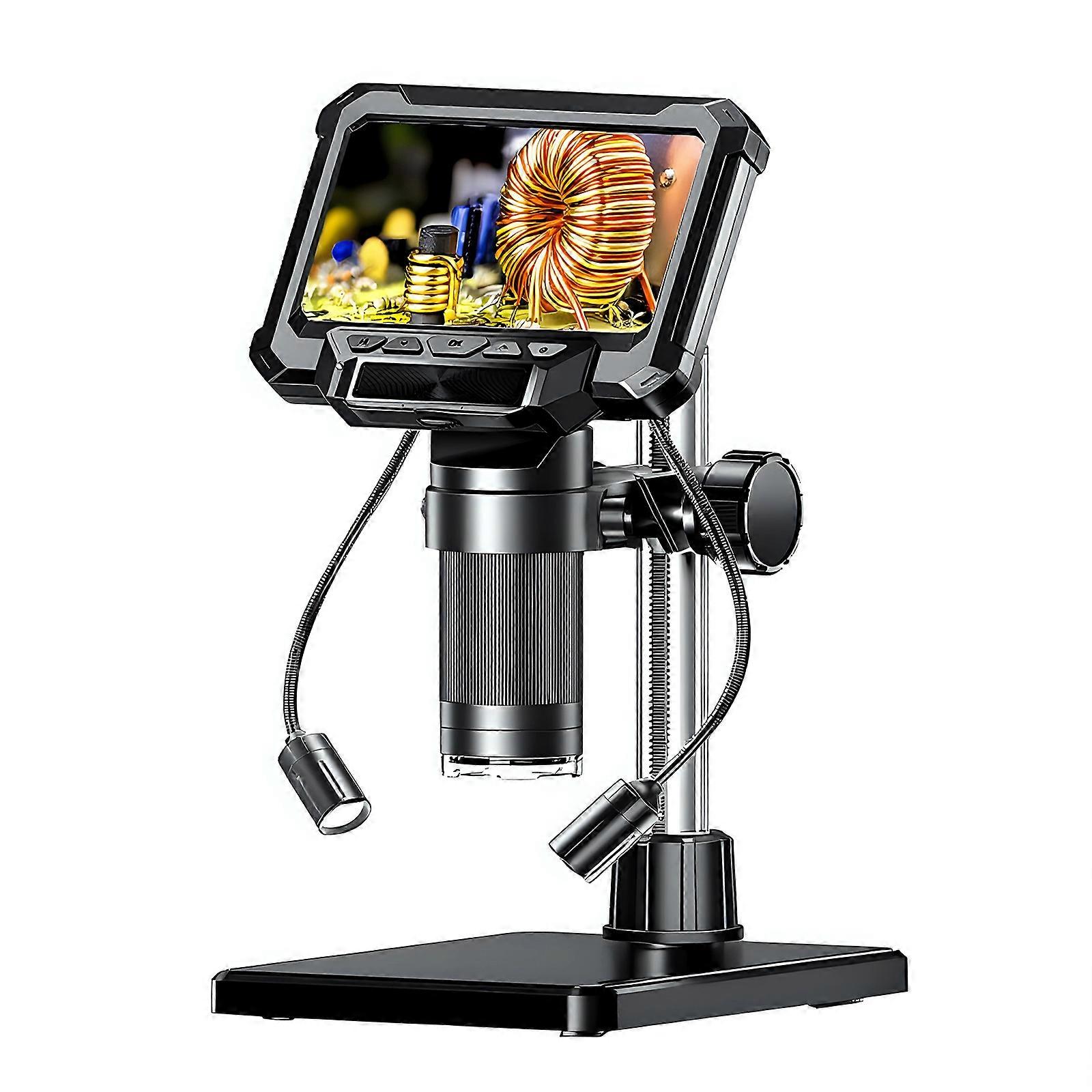 1000X Zoom Digital Microscope 4.3Inch High Clearly screen Camera Video Recording USB Computer Connectivity For Hobbyists Multicolor