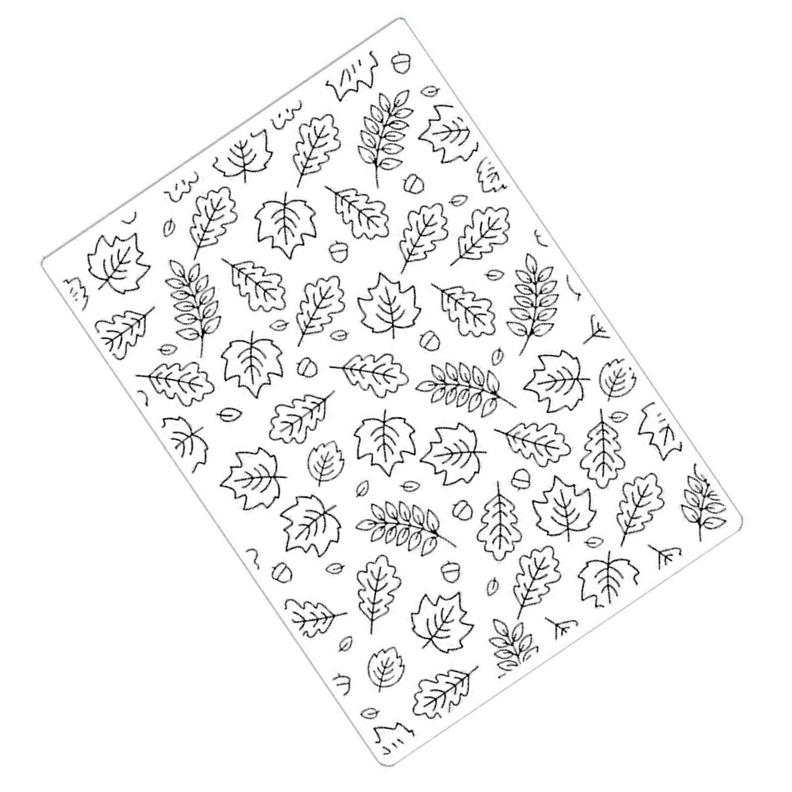 Reusable Plastic Embossing Plate for Craft Decorative Pattern Art Supplies Multicolor