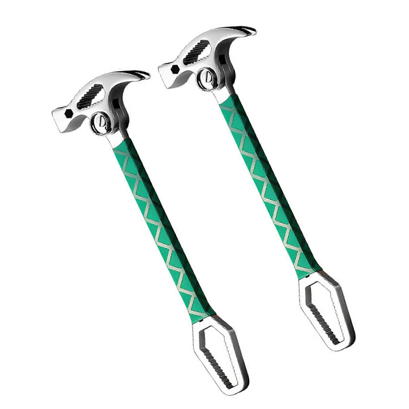 Industrial Strength Multiple Task Hammer Wrench Tool for Nut Fastening and Woodworking Operations Heavy Load Bearing Multicolor