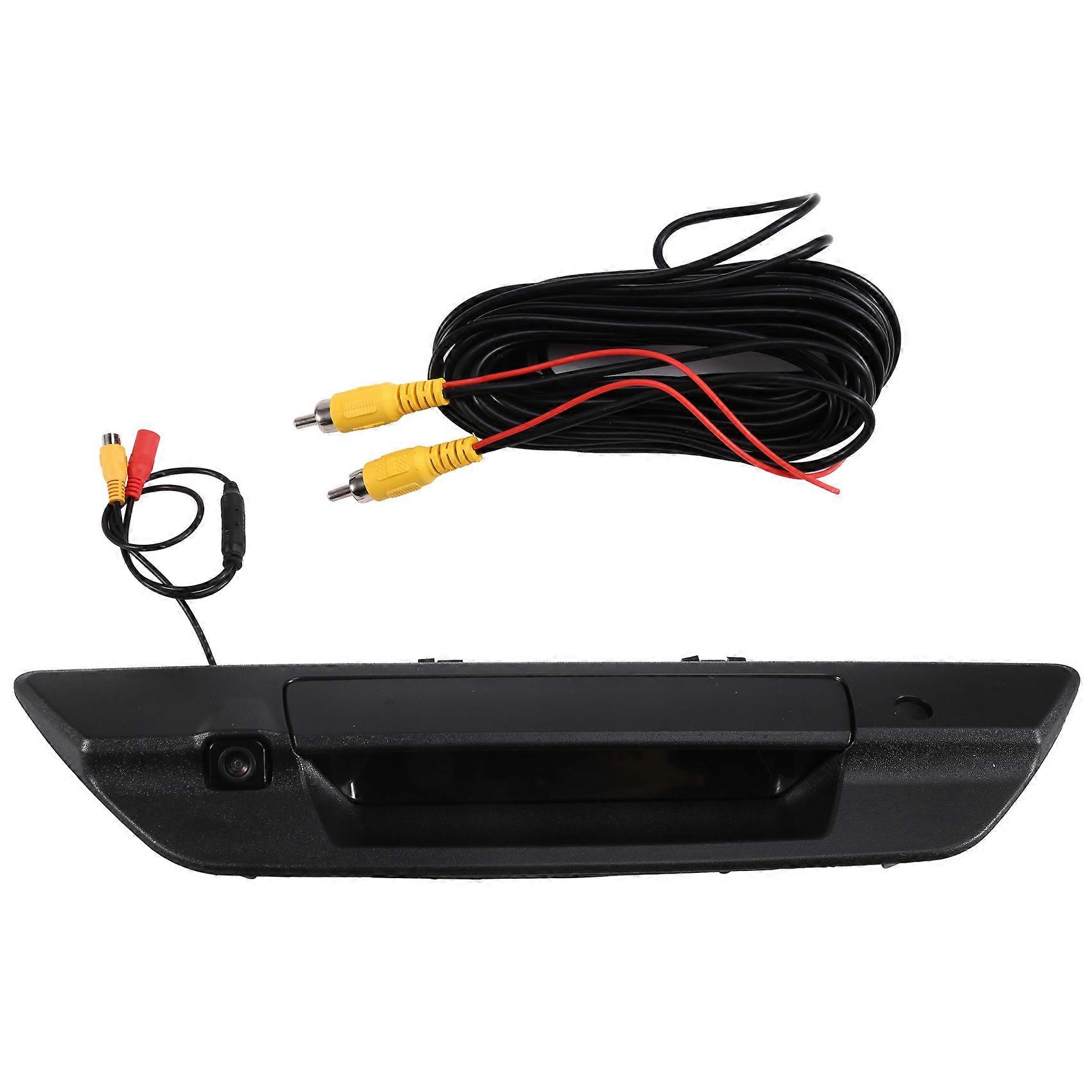 Tailgate Handle with Key-Hole Rear View Backup Pickup Truck Camera for Toyota Hilux Revo 2015-2021 Black