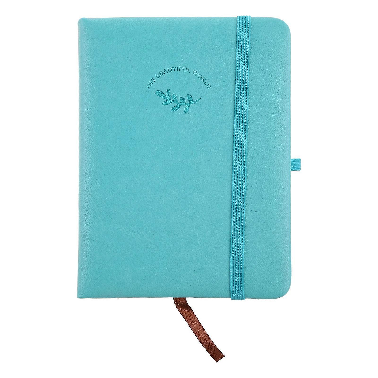 Leather Journal Notepad Business Notebook Lined Eye-caring Papers Elastic Strap for Student Adult Journaling Note Taking  A6 Red