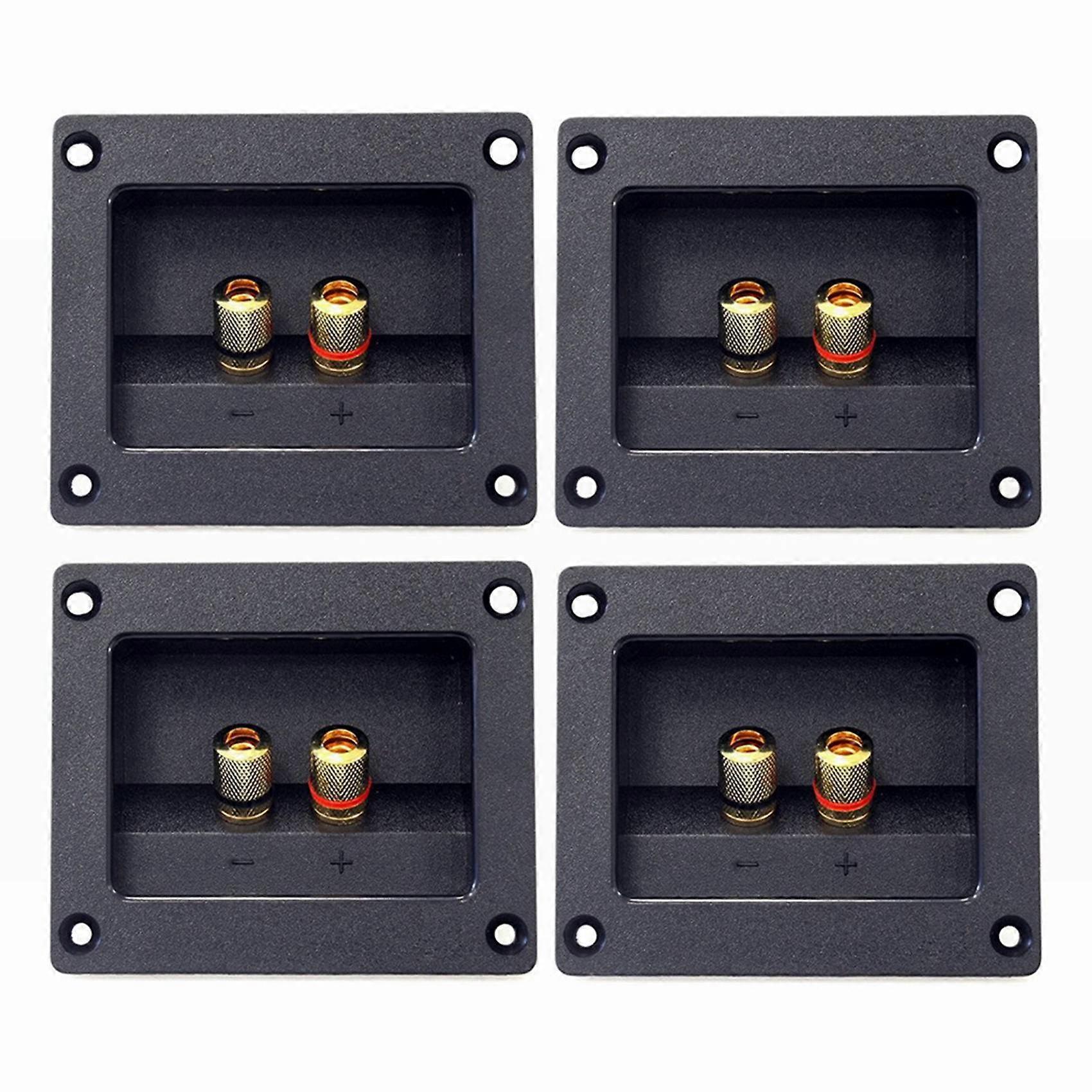 4Pcs DIY Home Car Stereo 2-Way Speaker Box Terminal Round Square Spring Cup Connector Binding Post 9