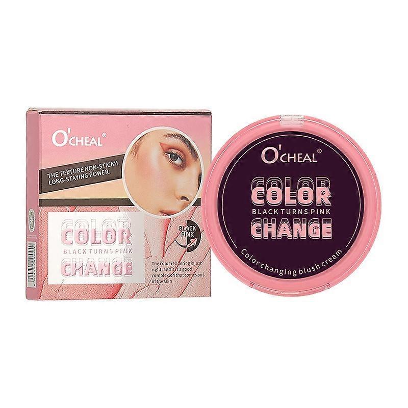 1 PC Color-changing Cream Blush - Long-lasting, Non-sticky, Pigmented, Brightening, Multi-purpose, Suitable for All Skin Types