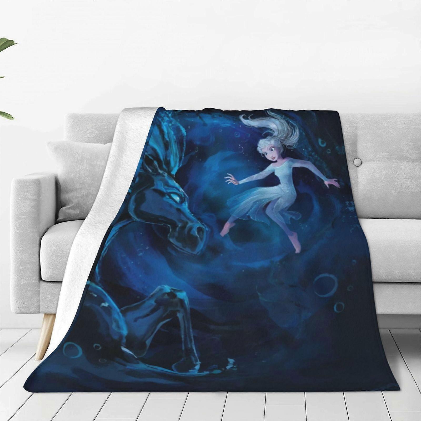 Frozen Blanket for Men & Women, Super Soft Fluffy Fleece, Cozy Warm Throw Compatible with Sofa, Bed, Travel, All-Season Gift 80"x60"