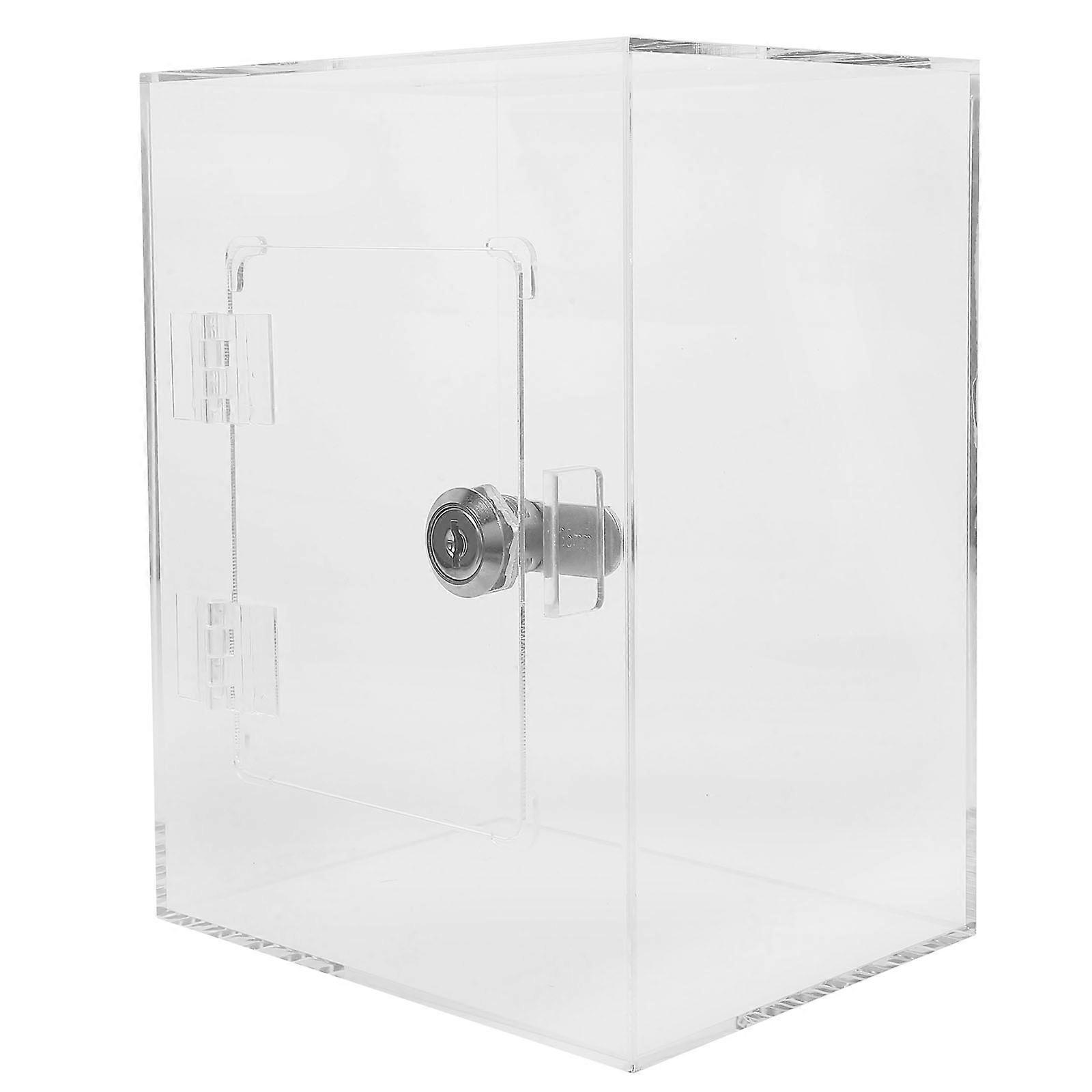 Acrylic Donation Box with Lock for Office Use and Fundraising 1Set