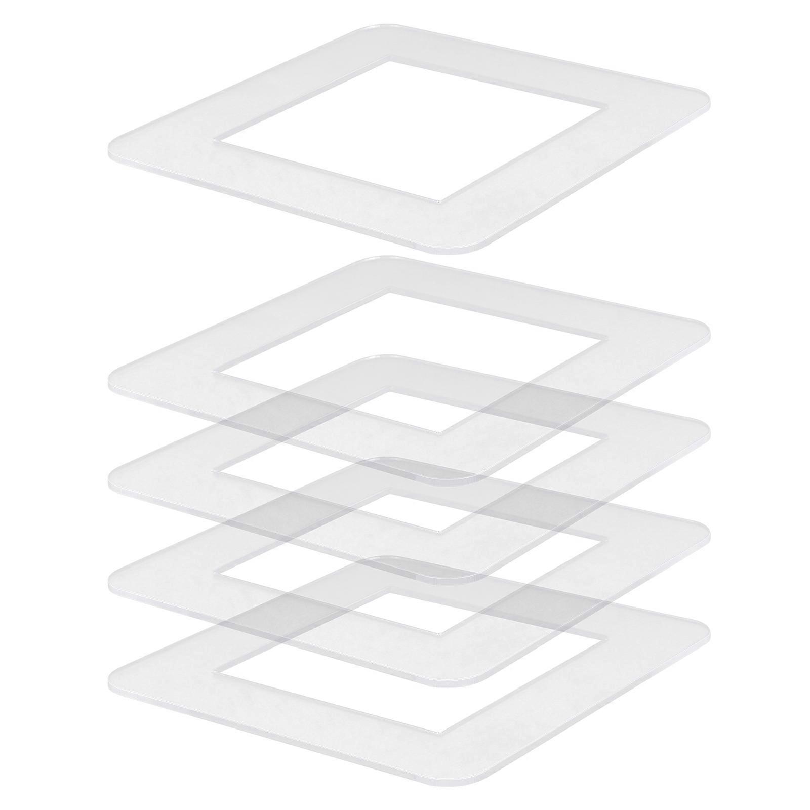 Outlet Cover Wall Decor Light Plate Acrylic Material Switch Protection 5Pcs