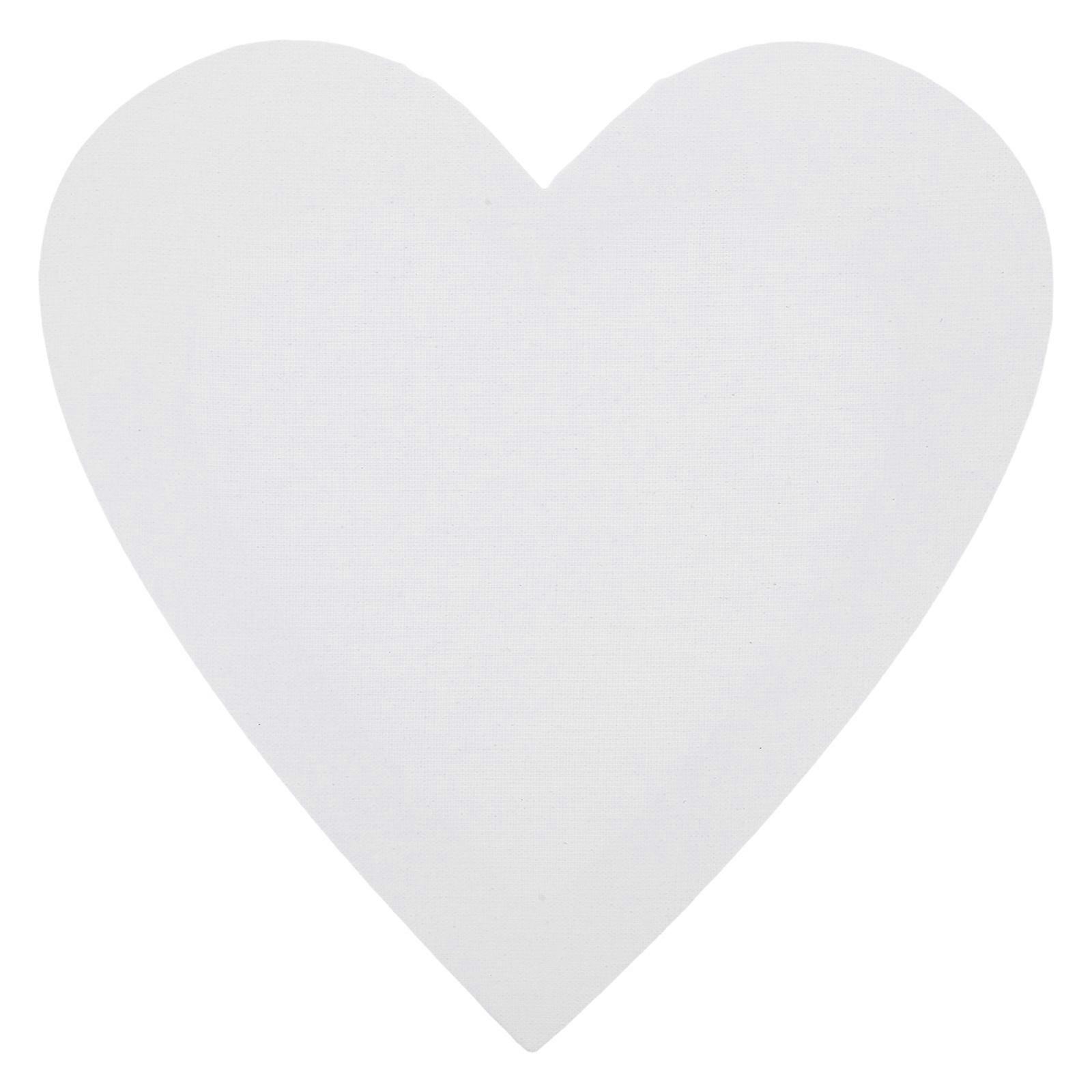 Hjerteformet lerretspanelplate for akvarellmaling DIY hvite rammer