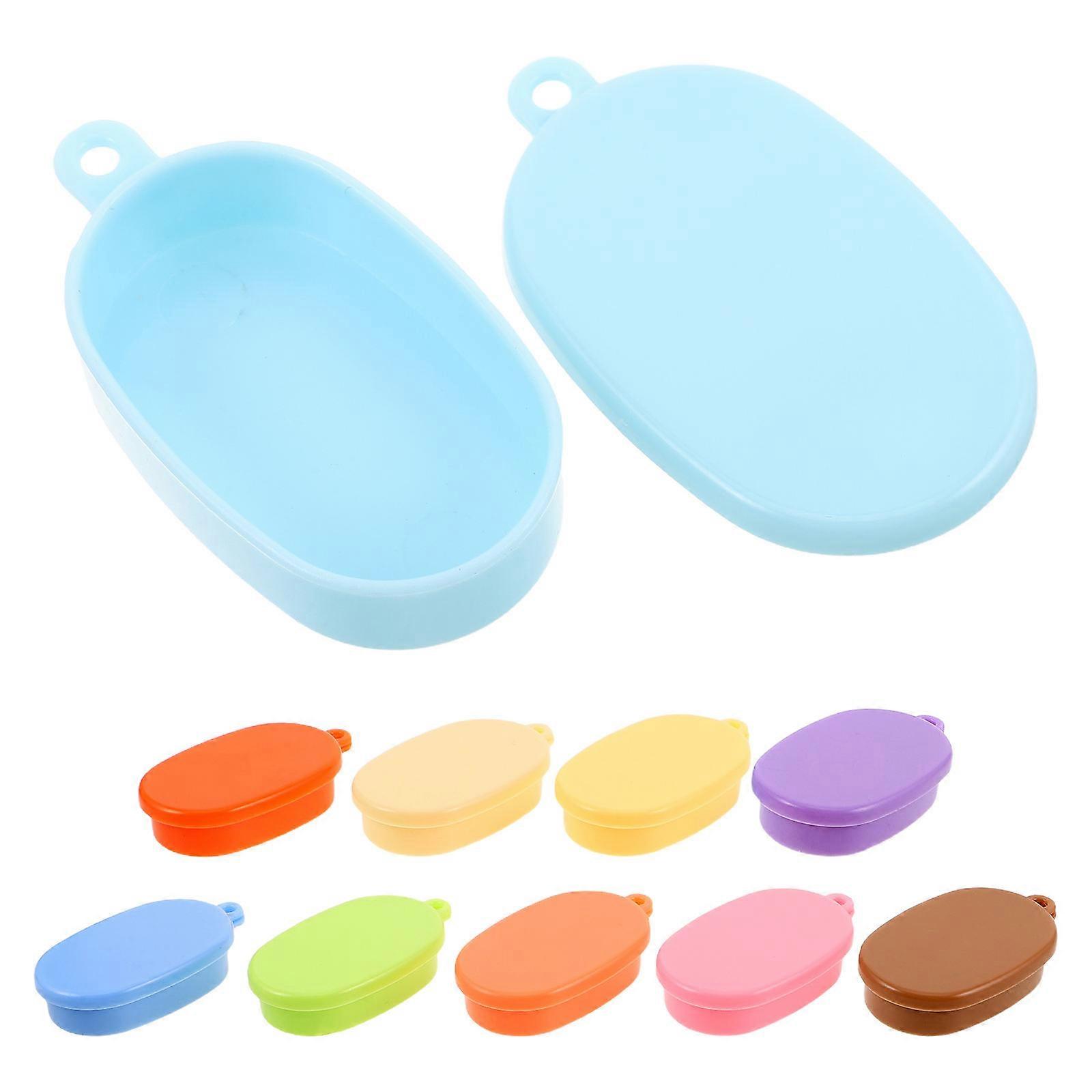 Dollhouse Lunch Box for Decor 10Pcs Mini Plastic Food Storage Boxes