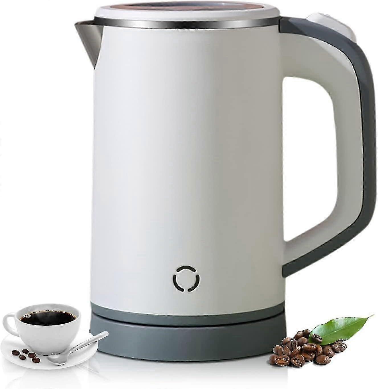 Auto Shut-Off Cordless Kettle for Home Use, 800ml Fast and Quiet Boil, Boil-Dry Protection, White
