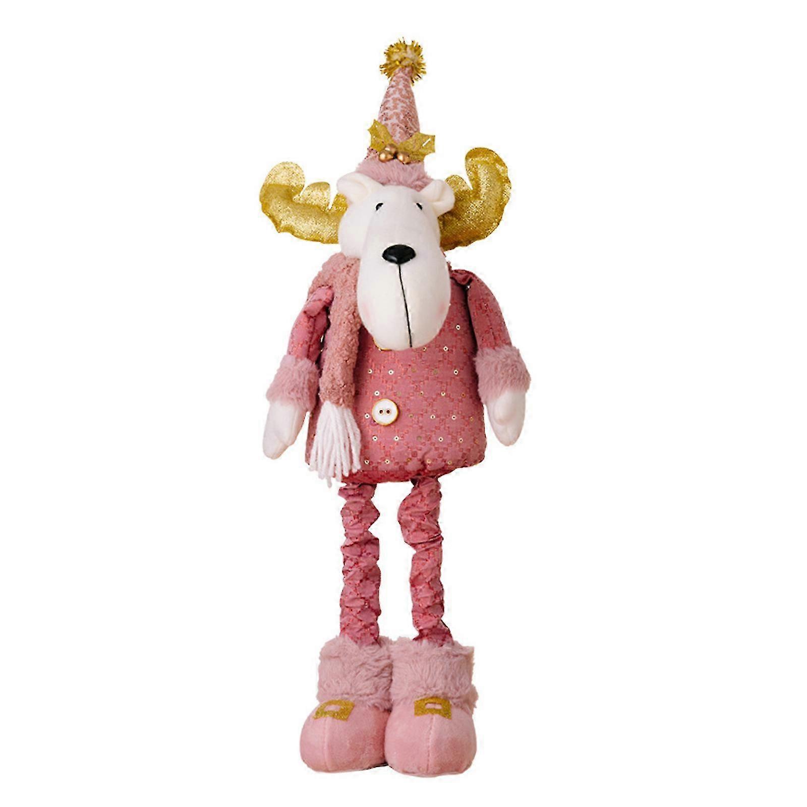 Adjustable Christmas Figurine for Tabletop, Soft Fabric Expandable Standing Doll