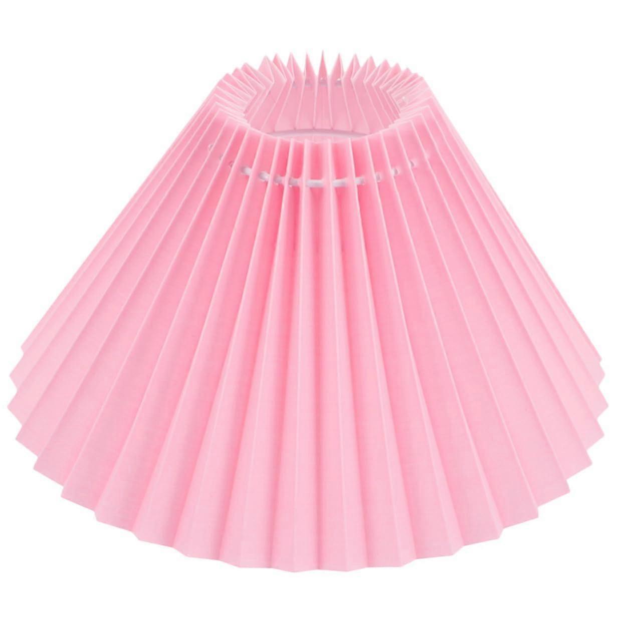 Pleated Fabric Lamp Shade with Soft Light Diffusion for Table Lamps, Vintage Style for Bedroom and Living Room