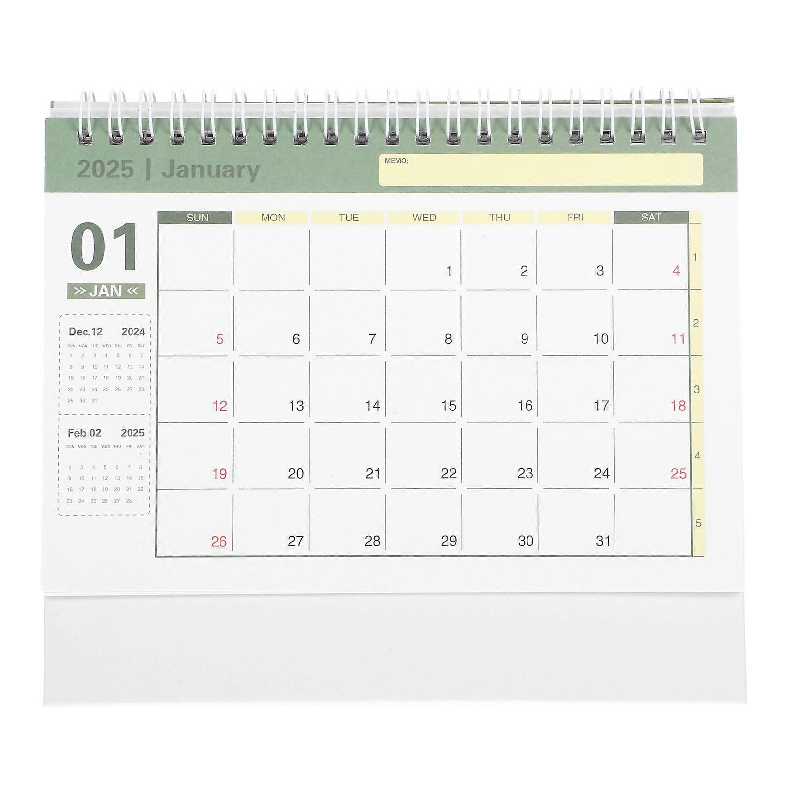 Desk Calendar English Version Decorative Desk Calendar for Daily Use