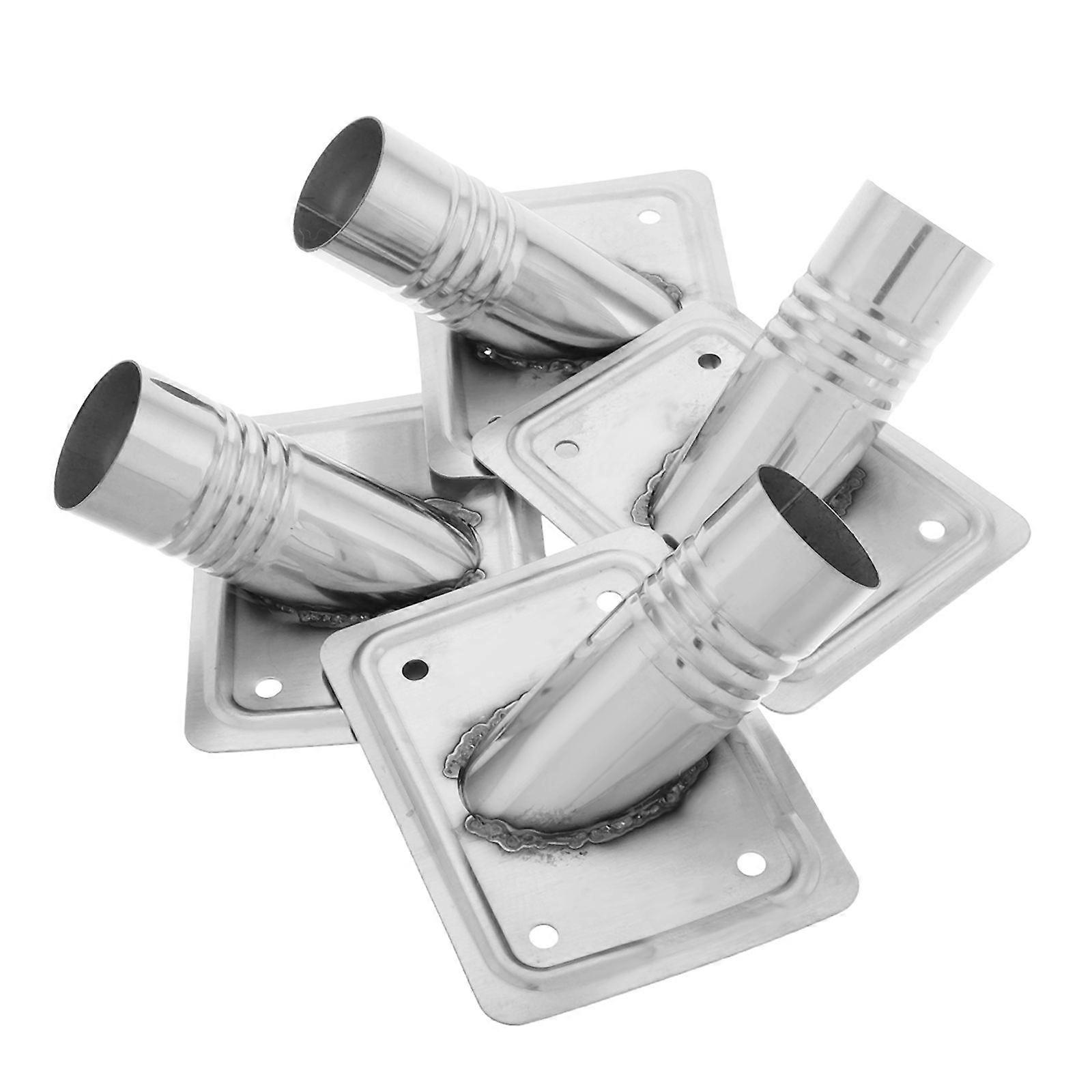 Silver Floor Brush Head Connector for Handle Maintenance 4Pcs Set