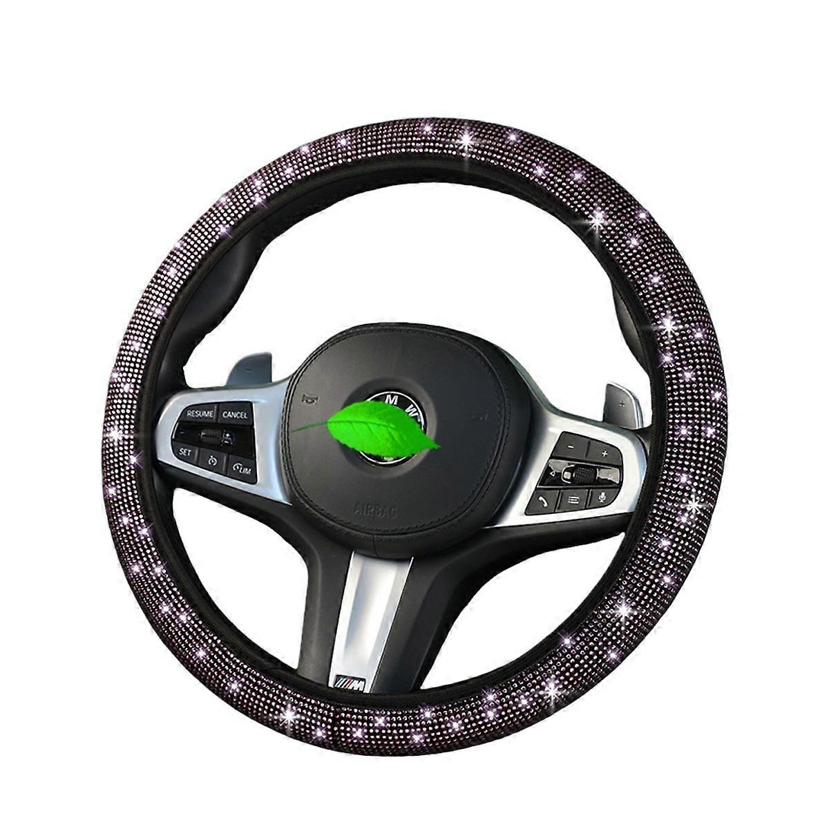 INF Diamantmocka Elastisk Rattkåpa Universal Passform, Förbättrat Grepp