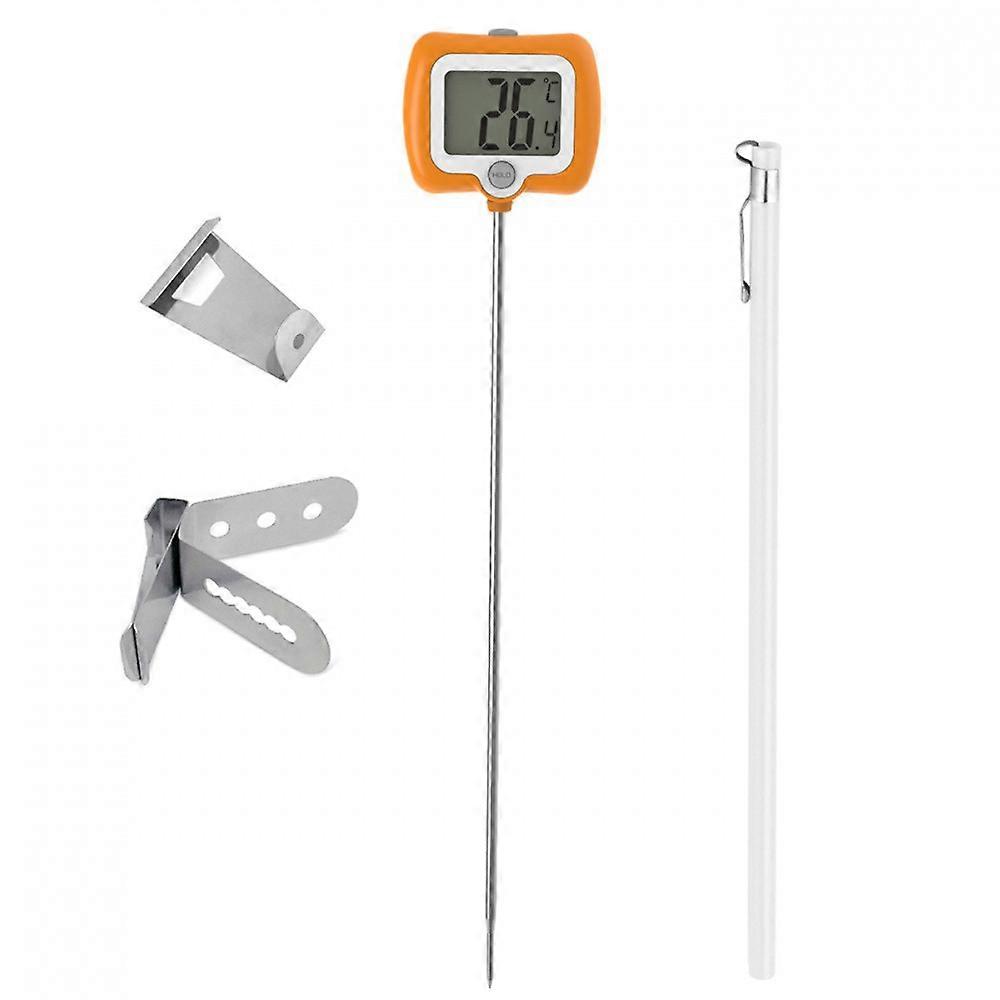 -50�� to 300�� Food Thermometer with Pot Clip 180�� Rotating Digital Display High Accuracy Temperature Gauge with 25cm Long Probe