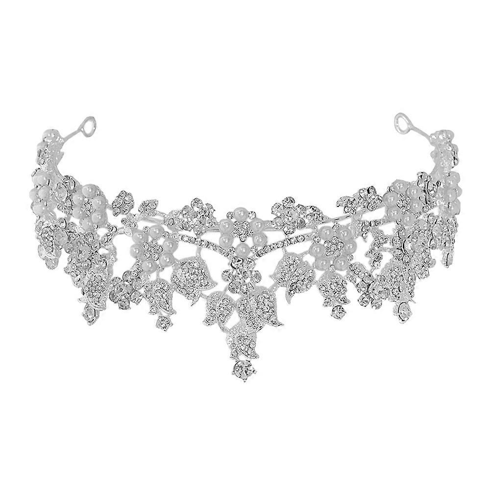 Silver Bridal Rhinestone Crown for Wedding Party Crown