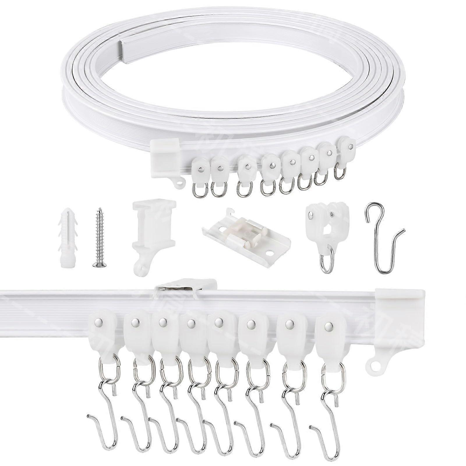 Ceiling Curtain Track Flexible Bendable Rail 3m with Smooth Gliding for Room Divider Shower RV