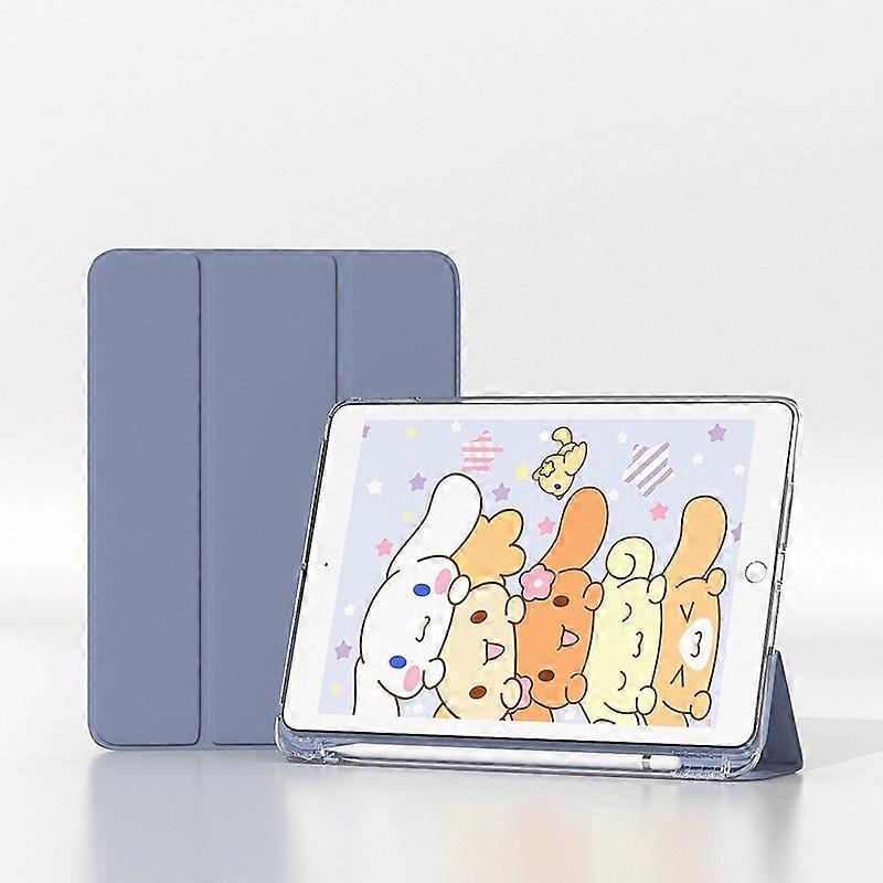Case For Ipad 2020 Pro11 Lavender Purple Ribbon Tri-fold Transparent Soft No1762