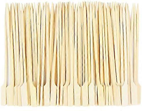 Barbecue Skewers,100pcs Bamboo Paddle Skewers Bamboo Sticks for BBQ Cocktail Sticks (15cm)