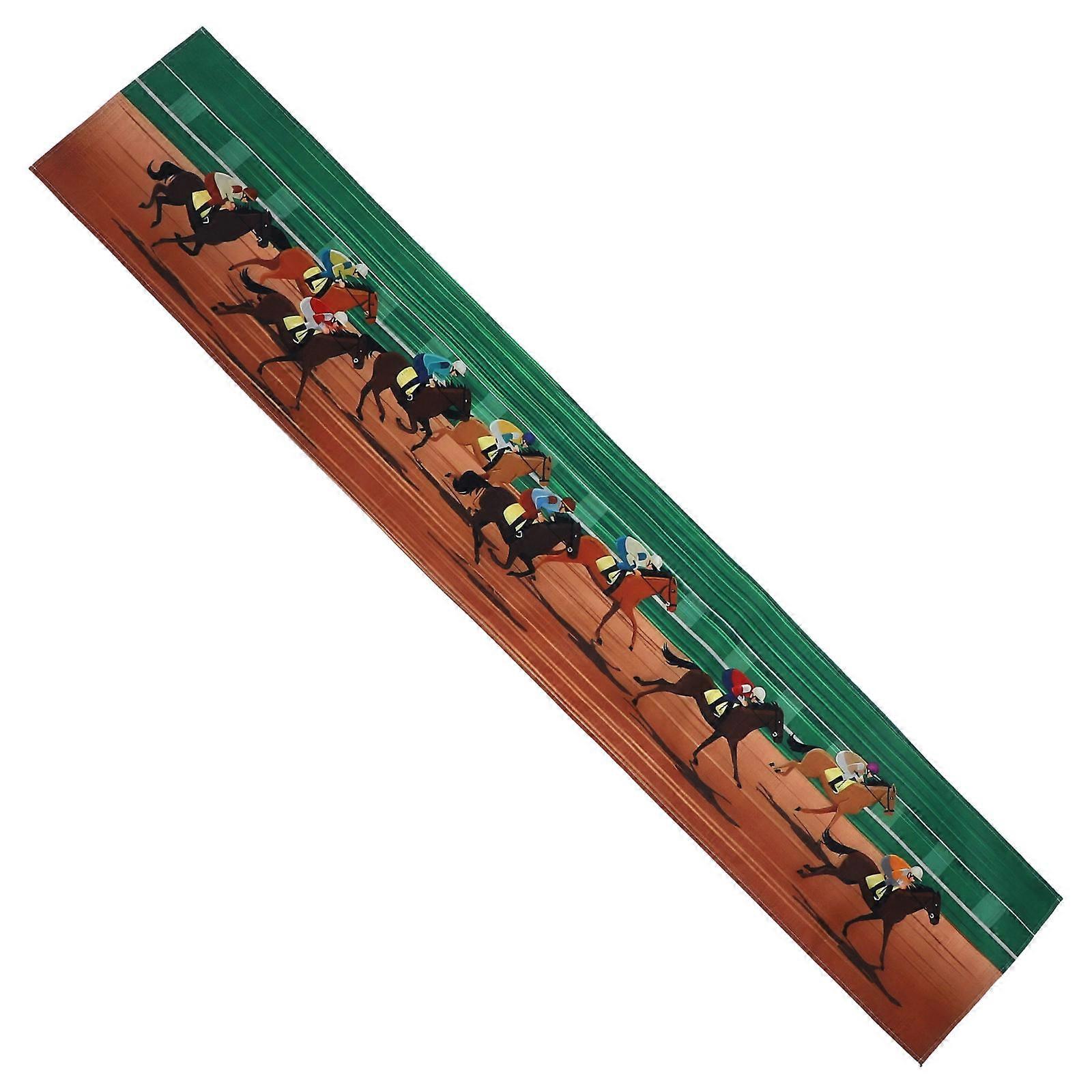 Horse Racing Party Table Runner for Decoration Polyester Linen Table Cover