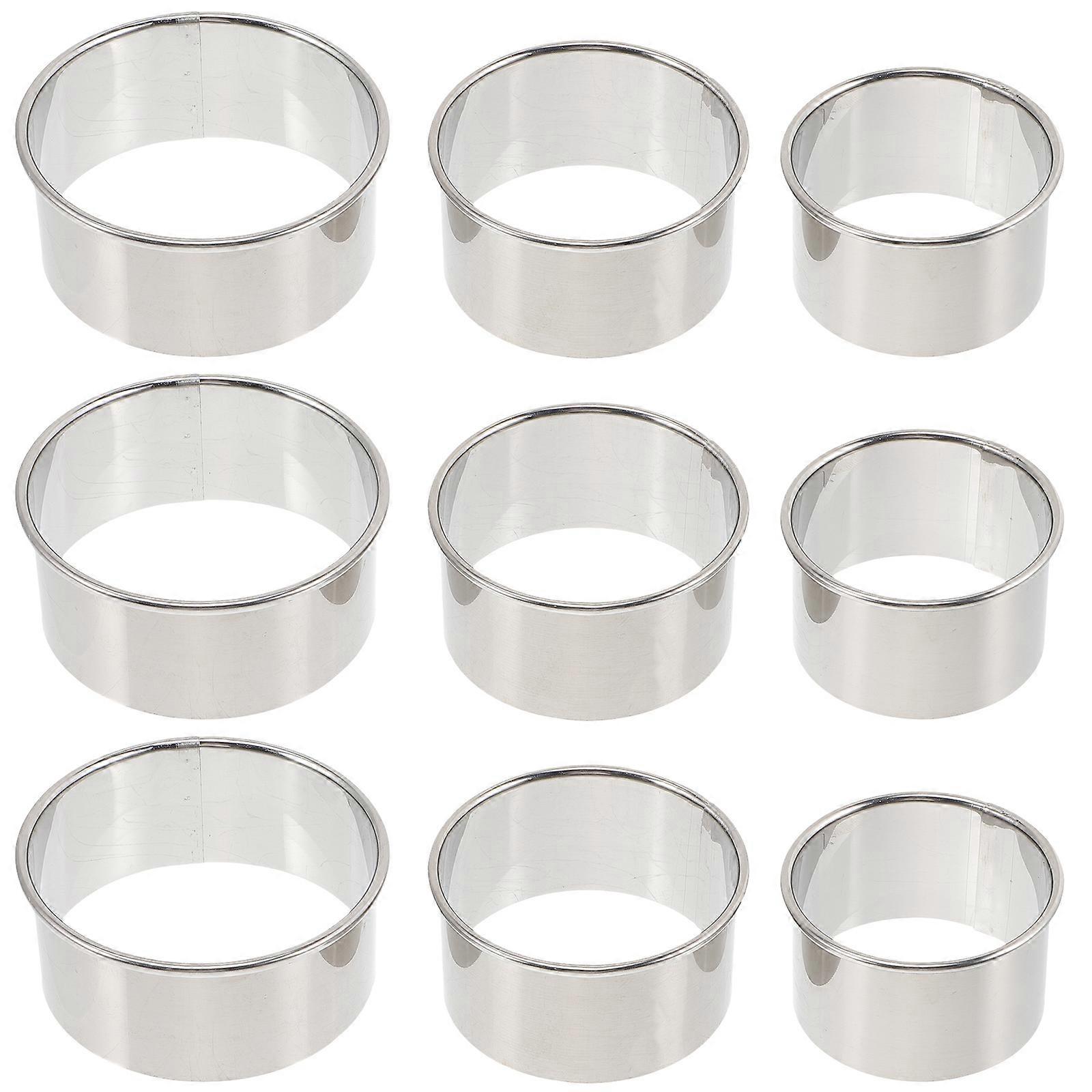 Dumpling Skin Cutter Stainless Dumpling Wrapper Mold for Home Use 9Pcs Set
