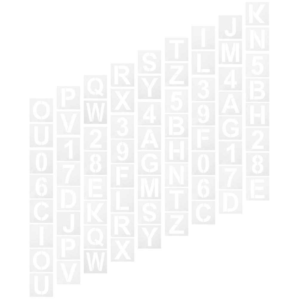 Letter Stencils 36Pcs Teaching Template for Drawing with Alphabet and Number Patterns