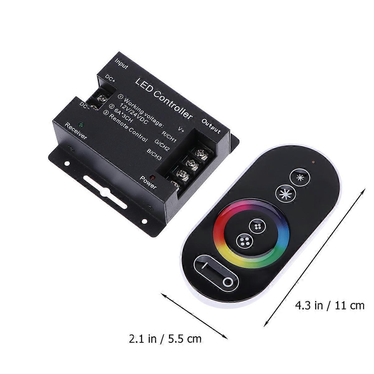 LED Controller Dimmer for Light String Wireless Rgb LED Strip Controller Black