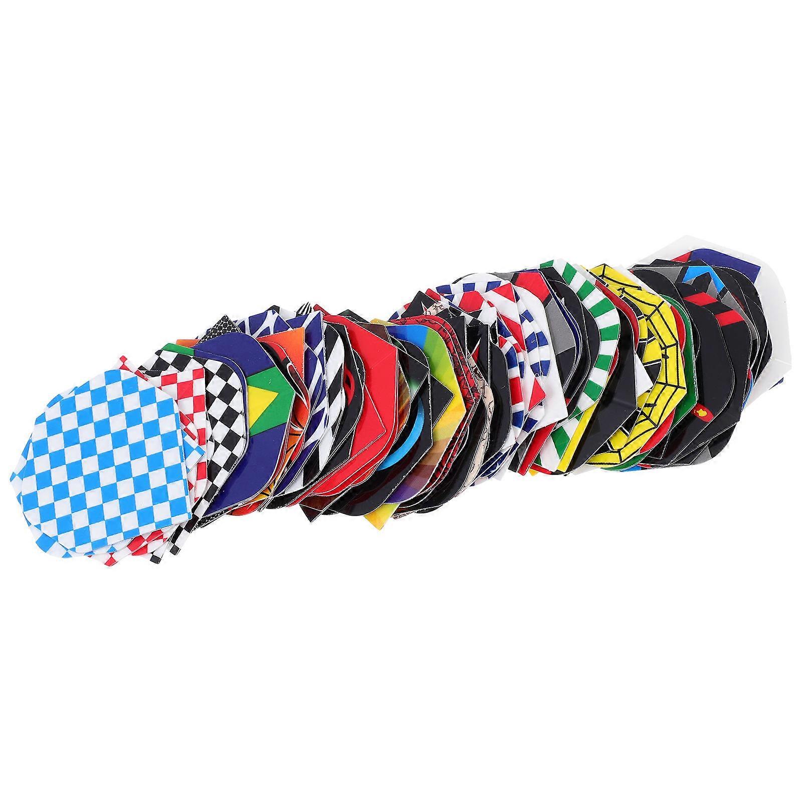 Decorative Flights Pet Wings for Game Use 80Pcs National Flag Pattern
