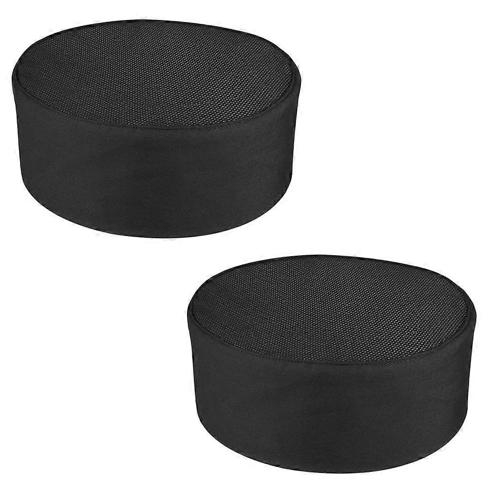 Adjustable Chef Headgear Net Multi-Purpose Chef Hat Catering Chef Caps Black 2Set Breathable
