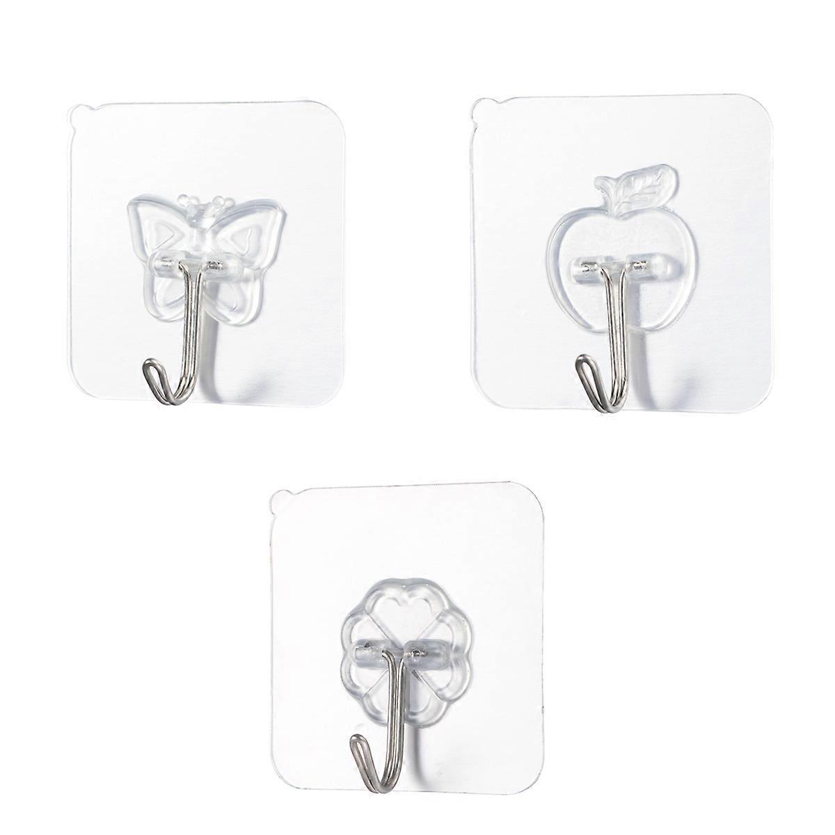 Transparent Non-Trace Wall Hooks for Hanging Items 10Pcs Pack