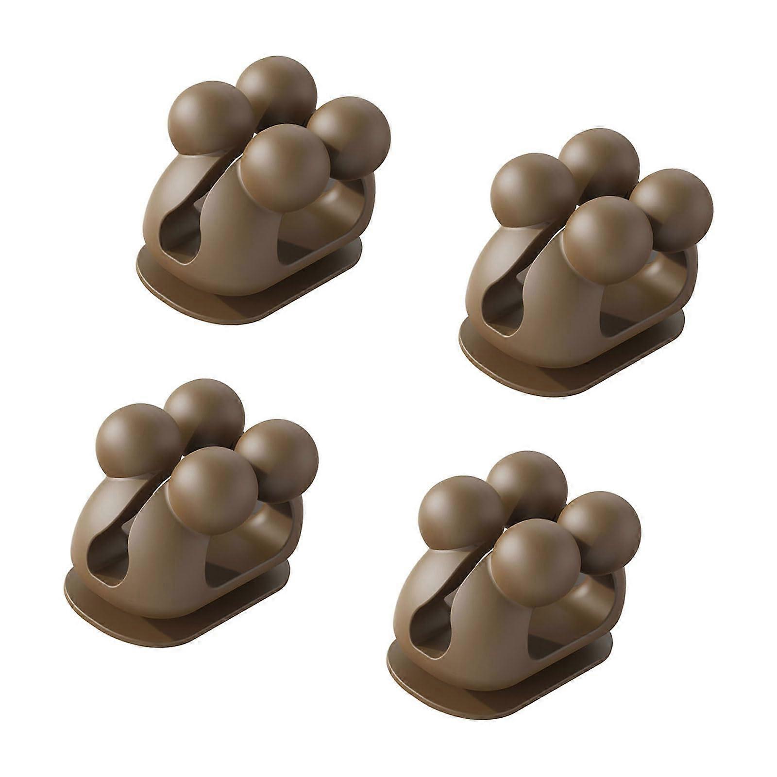 4pcs Adhesive Wall Hooks with Strong Grip for Bathroom and Kitchen, Silicone Coffee Holders