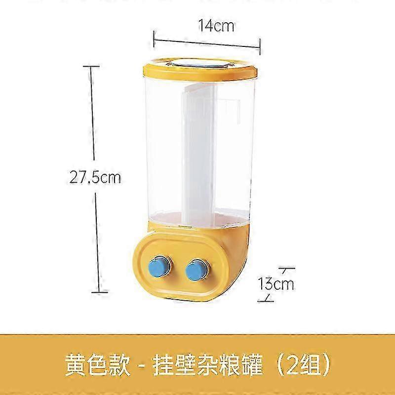 Kitchen Classification Grain Wall Hanging, Compartment Storage Box, Yellow 2zu 25-26