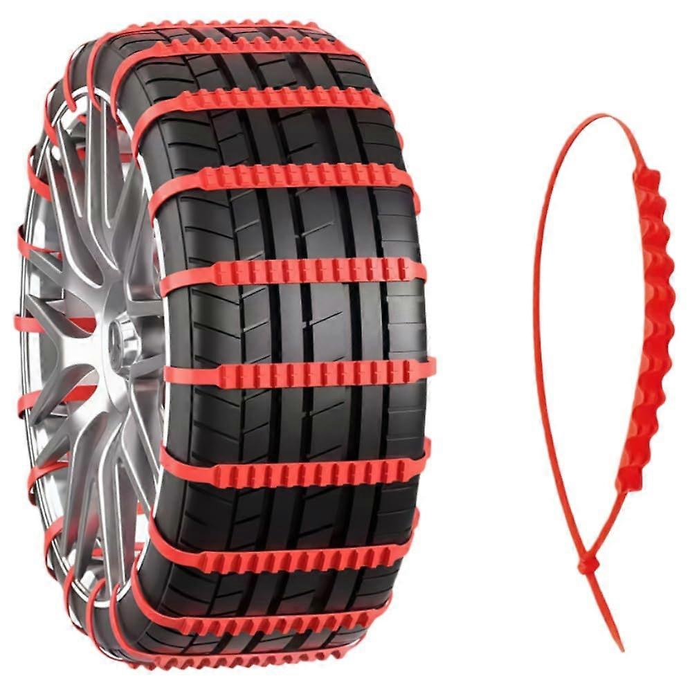 40 Pcs Snow Chains Universal Adjustable AntiSlip Tire Traction for Winter Driving and Emergency Use