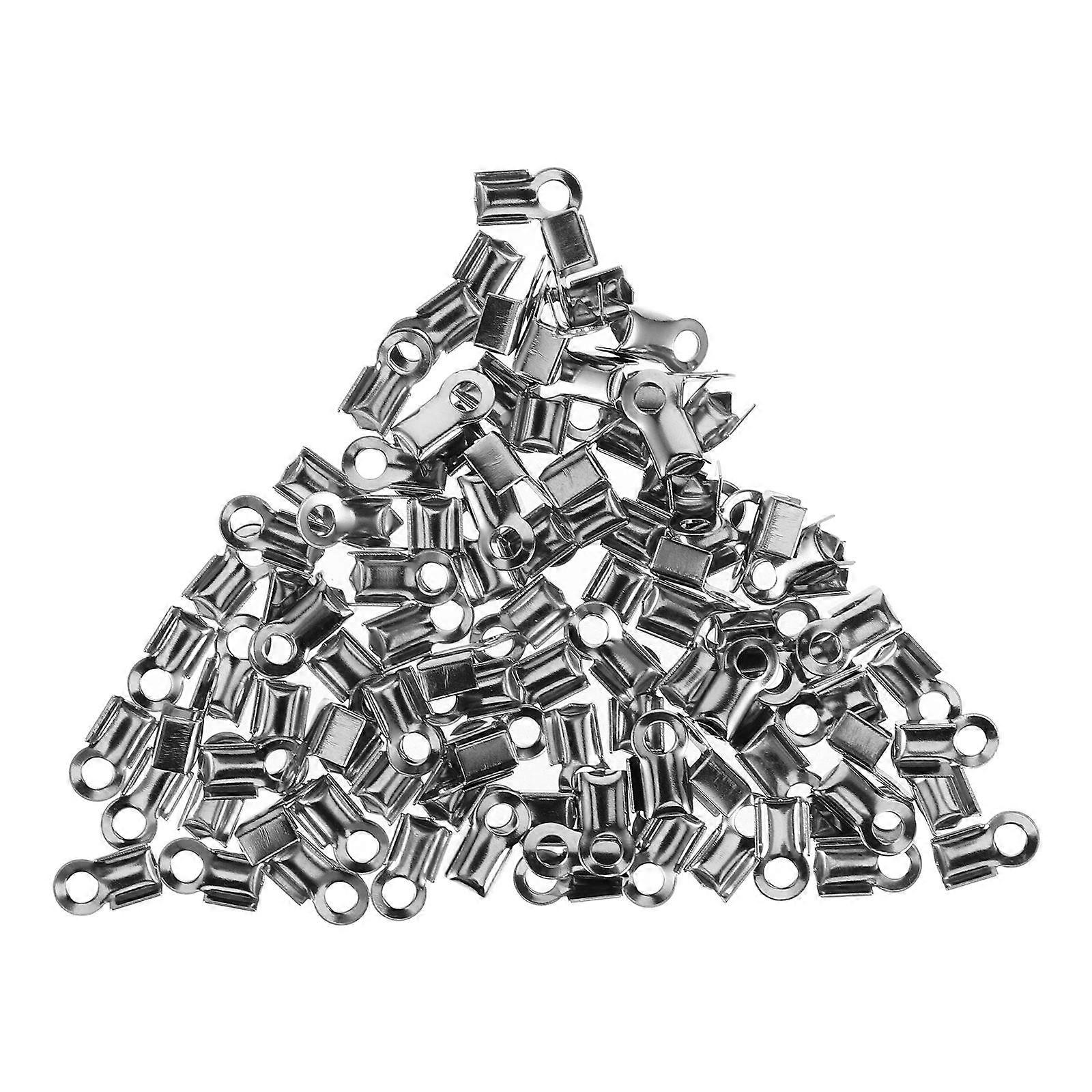 Silver Hand Chain Clasp Connector for Bracelet Making 100Pcs for DIY Projects