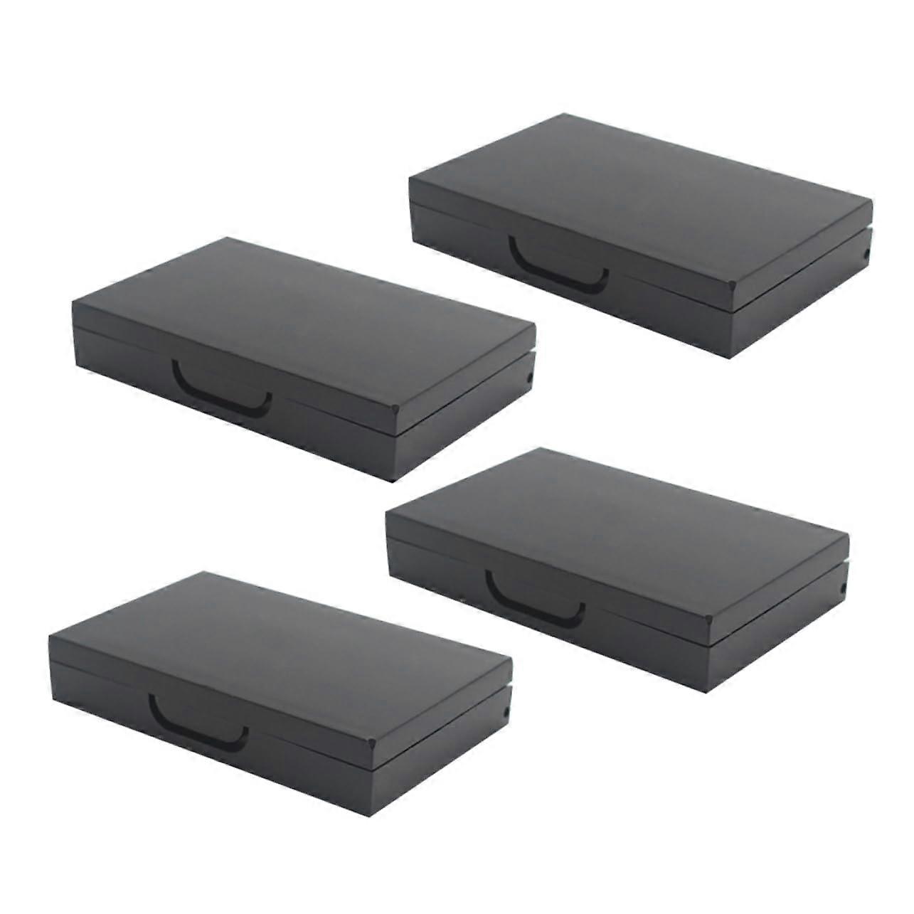 Empty Eyeshadow Palette with Compartments, Compact Travel Makeup Case, Black Refillable Design