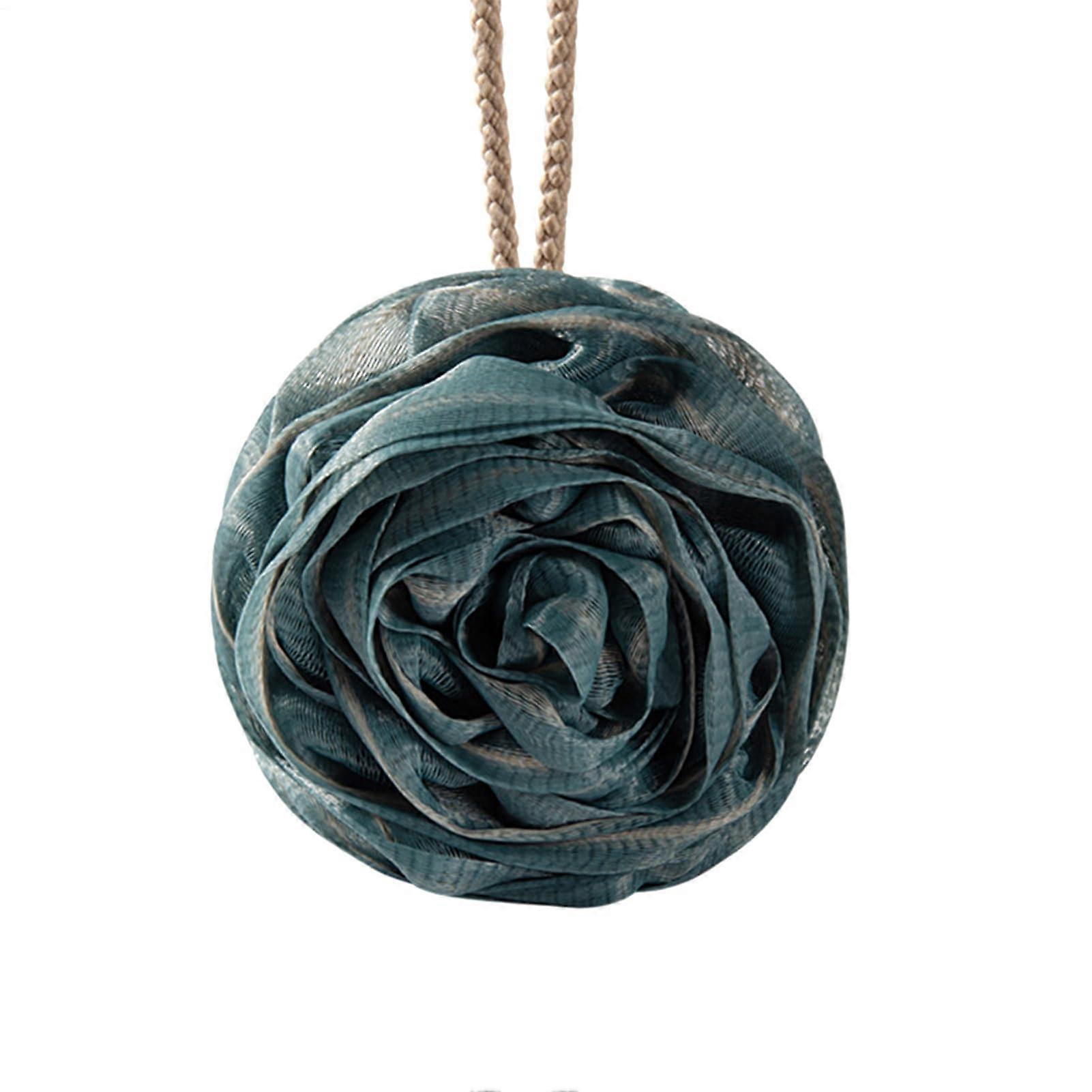 Bath Sponge Shower Puff with Rose Shape for Gentle Exfoliating and Rich Lather, Quick Drying Loop